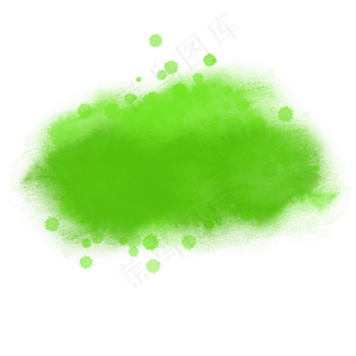 绿色唯美水彩效果元素
