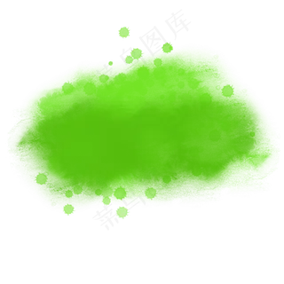 绿色唯美水彩效果元素