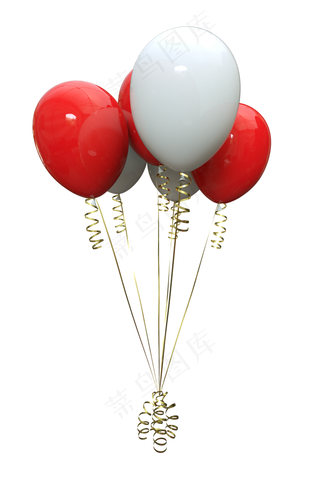 圣诞红白气球,免抠元素