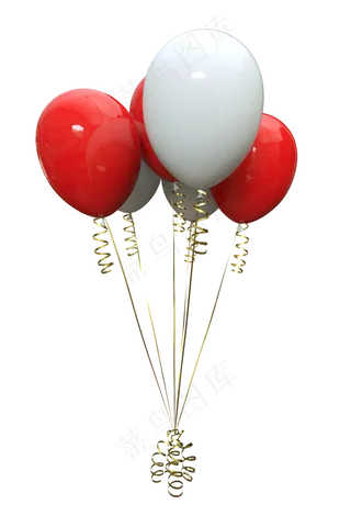 圣诞红白气球,免抠元素