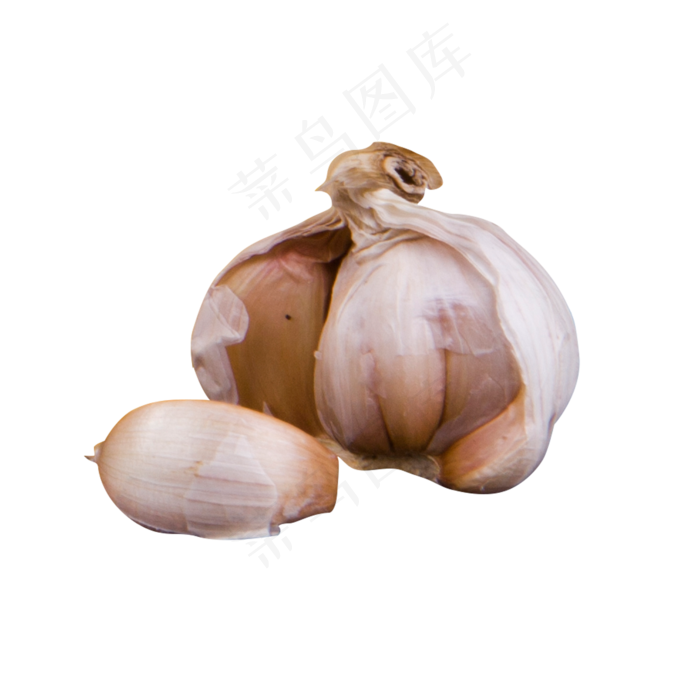 灰色创意大蒜食物元素,免抠元素