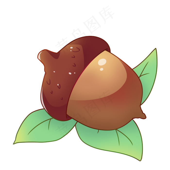 卡通美味榛子插画