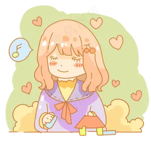 可爱的搭积木小女孩