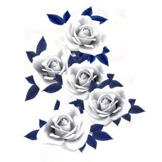 银色玫瑰png素材