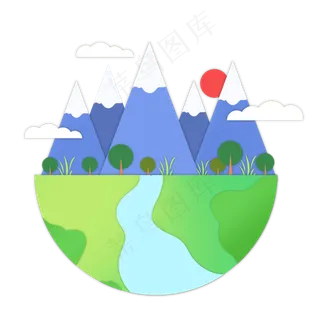 世界地球日绿色地球下载