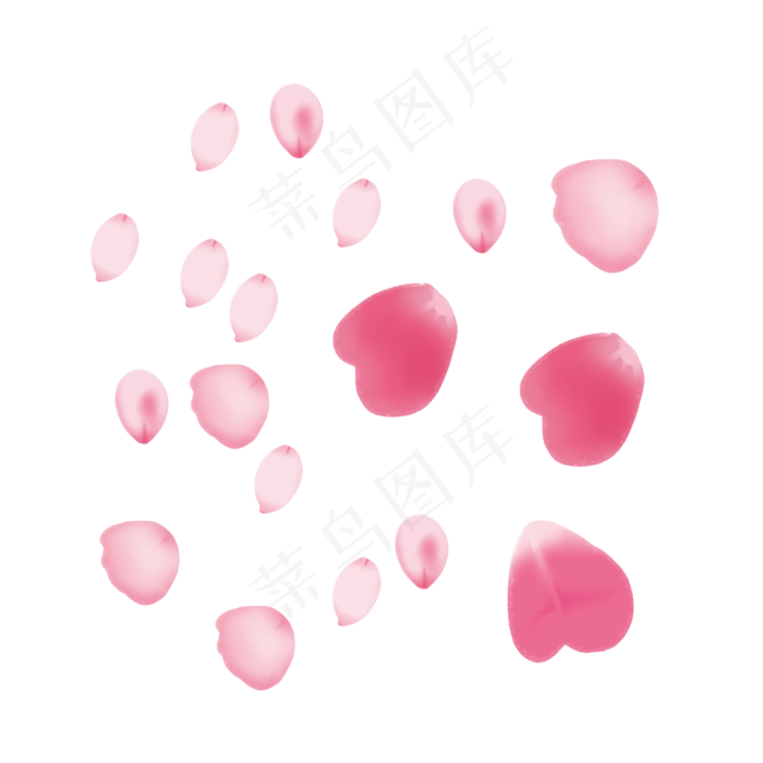粉色高清玫瑰花瓣装饰(2000*2000px 300 dpi )psd模版下载