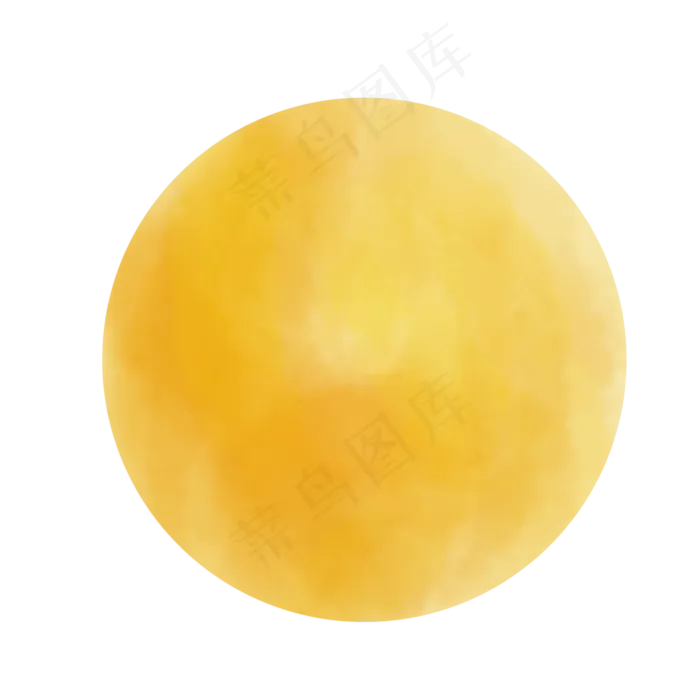 卡通手绘中秋金黄月亮免抠png(2000X2000(DPI:300))psd模版下载