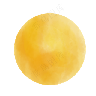 卡通手绘中秋金黄月亮免抠png