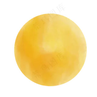 卡通手绘中秋金黄月亮免抠png