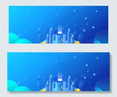 城市粒子矢量蓝色banner