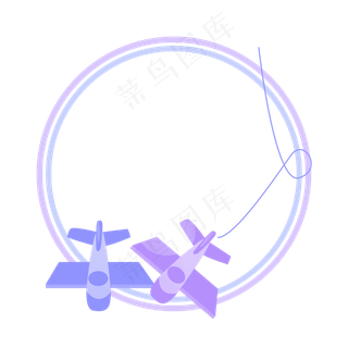 紫色儿童节边框