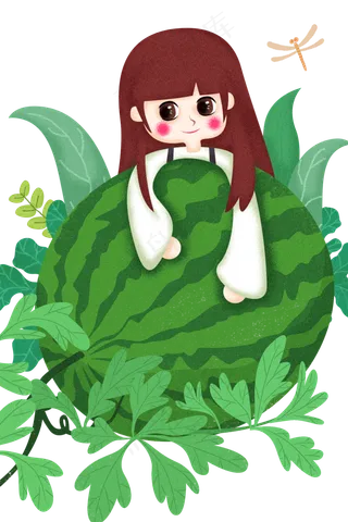 卡通处暑节气png素材