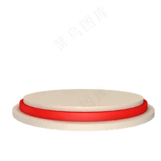 C4D红色展台,免抠元素