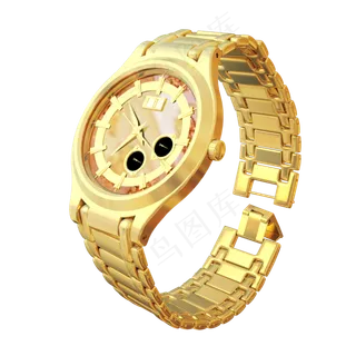 C4D高仿真金表手表,免抠元素