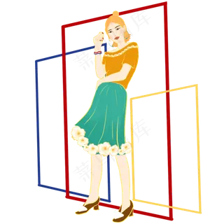 国潮模特街拍平面