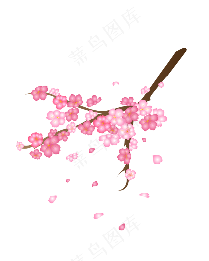卡通免扣粉色花朵(4167*5208px 300 dpi )ai矢量模版下载