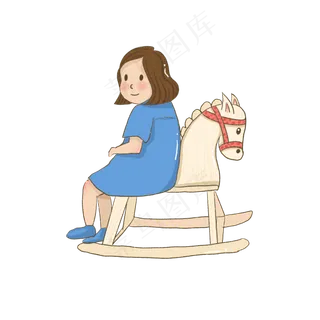 儿童节小孩与木马