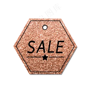 金色金粉电商促销吊牌