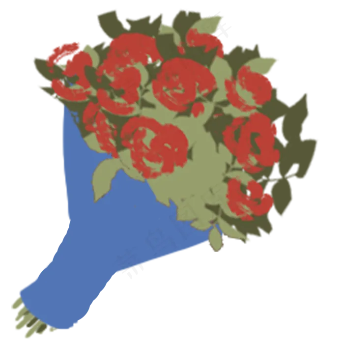 红色的花束