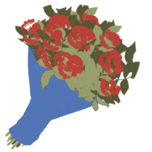 红色的花束