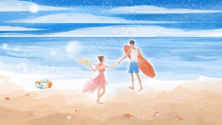 6月你好海边游玩