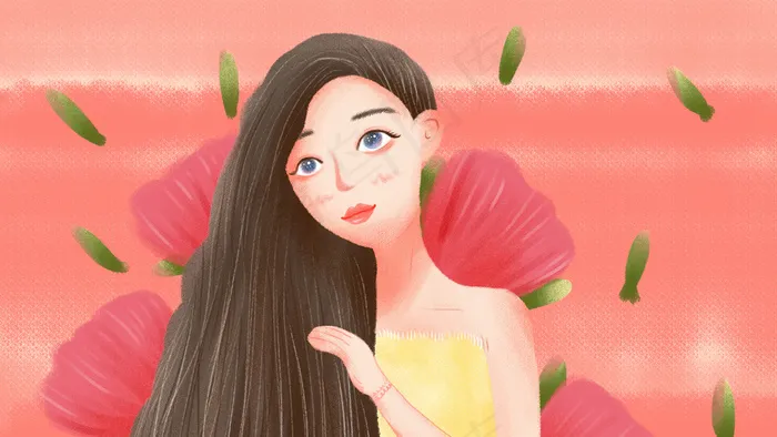 母亲节卡通可爱妈妈(2880X1620(DPI:300))psd模版下载