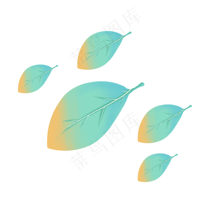 绿色的树叶(2000X2000(DPI:300))psd模版下载