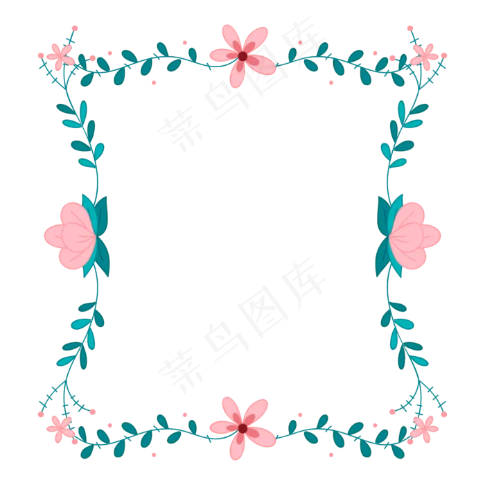 小清新花边元素(2500*2500px 300 dpi )ai矢量模版下载