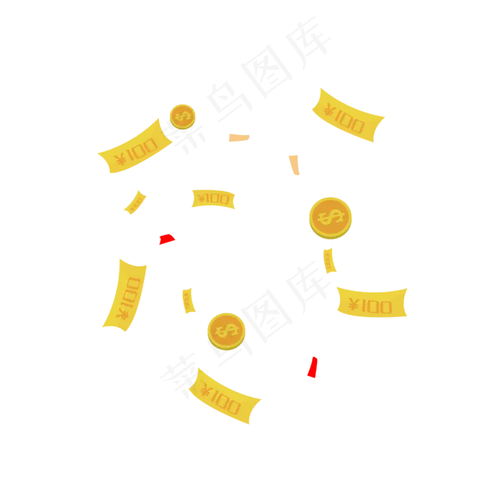 金融理财漂浮优惠券,免抠元素(2953*2953px 300 dpi )ai矢量模版下载