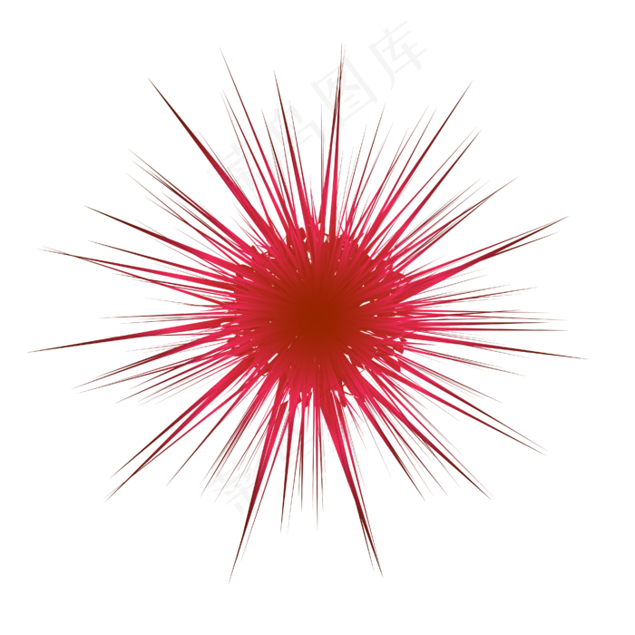 矢量手绘红色花朵