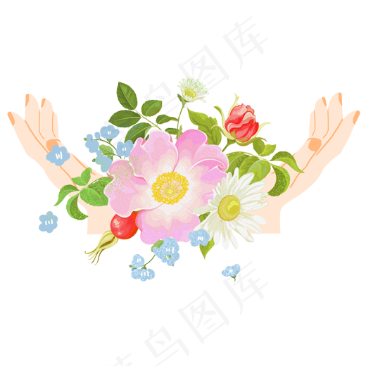 双手托花束(520X520(DPI:300))psd模版下载