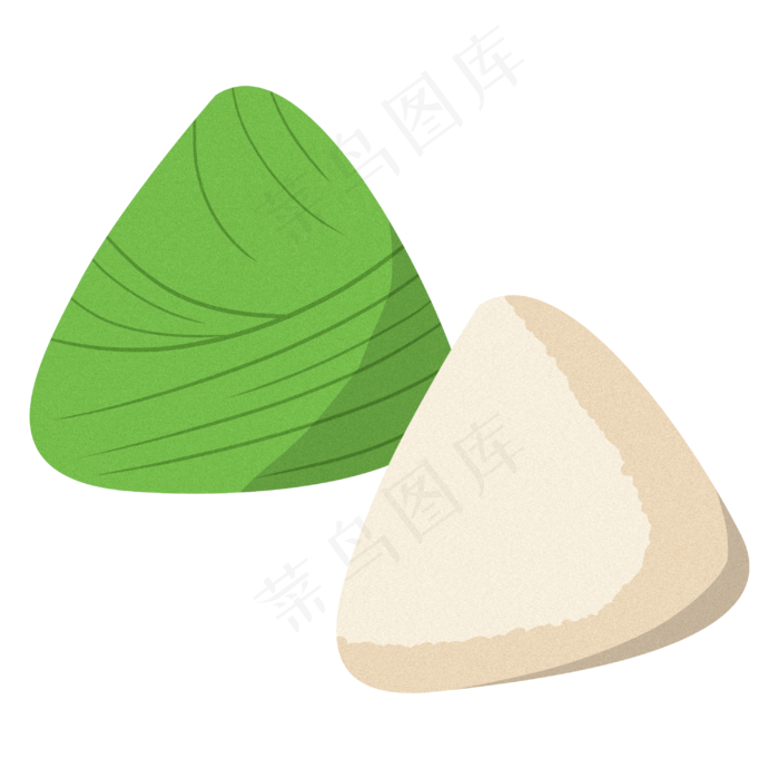 小吃粽子卡通插画