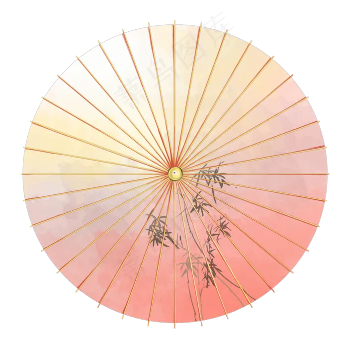 粉色水彩油纸伞(1125X2436(DPI:72))psd模版下载