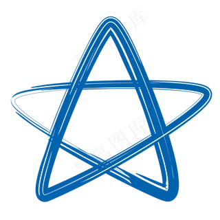 手绘笔刷卡通五角星星