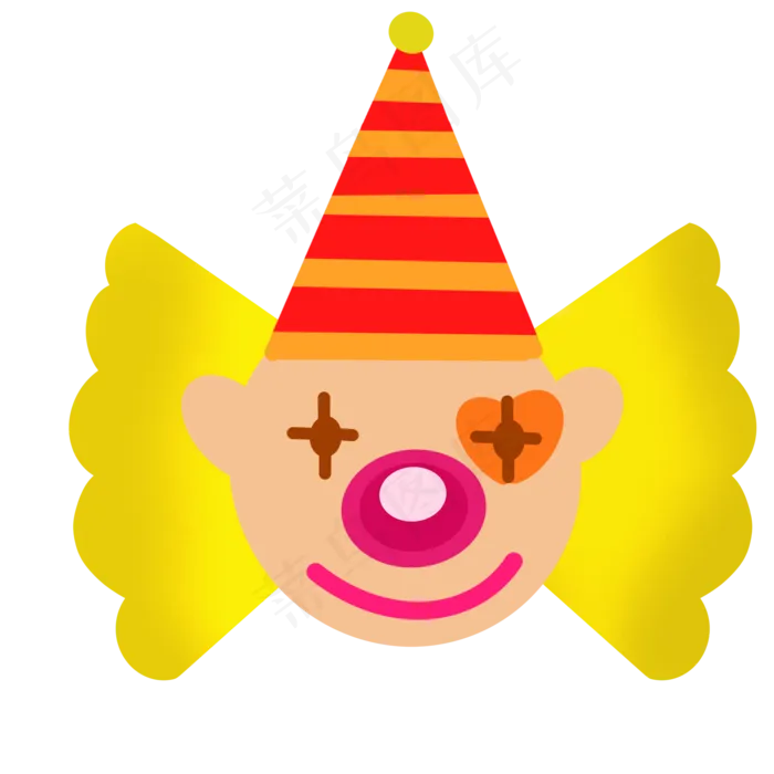 表演彩色小丑装扮(2048X2048(DPI:300))psd模版下载