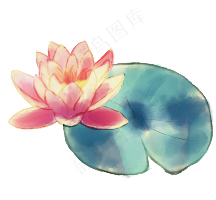 中国画水墨荷花(2265X2100(DPI:300))psd模版下载
