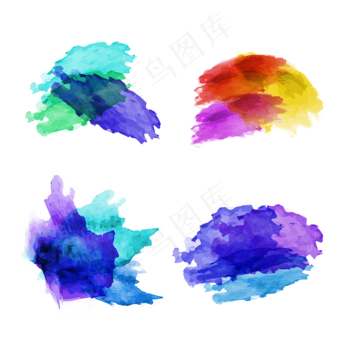 水彩笔刷集合(2000*2000px 300 dpi )ai矢量模版下载