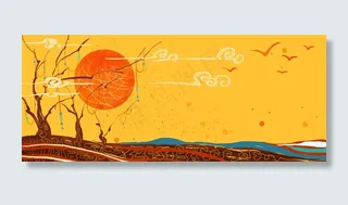 神话中国风新式中国风传说艺术罗盘宇宙