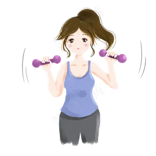 减肥健身运动女神,免抠元素