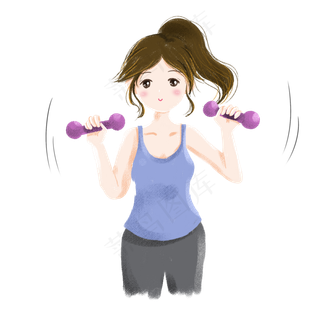 减肥健身运动女神,免抠元素