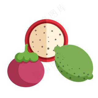 山竹火龙果水果插图