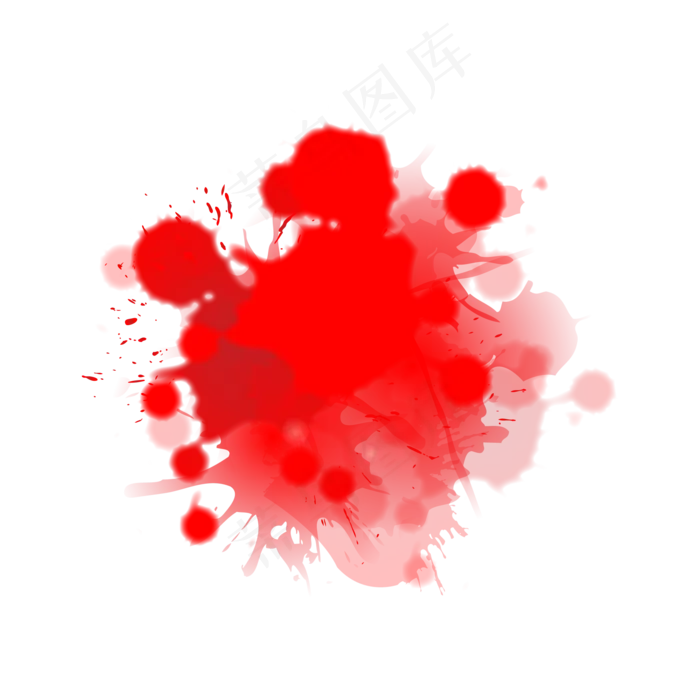 红色喷溅晕染水彩元素(2000*2000px 300 dpi )ai矢量模版下载