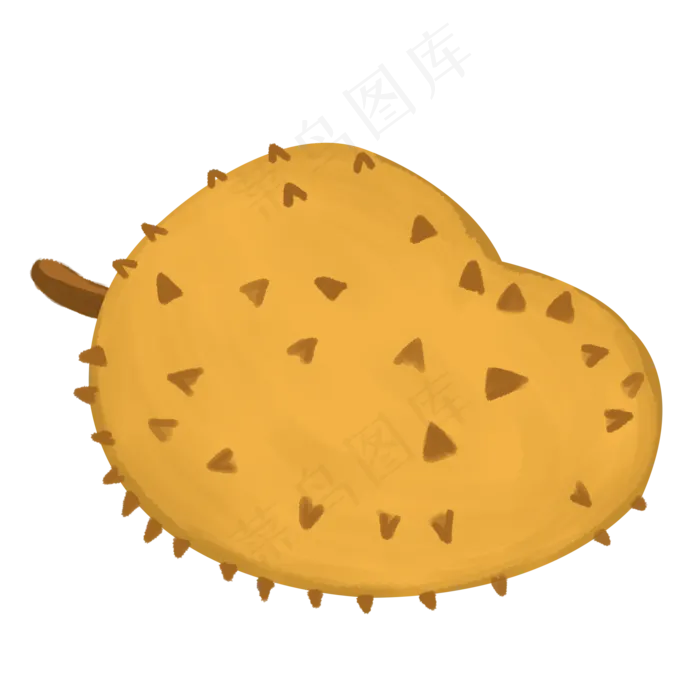 卡通水果榴莲装饰素材(2000X2000(DPI:300))psd模版下载