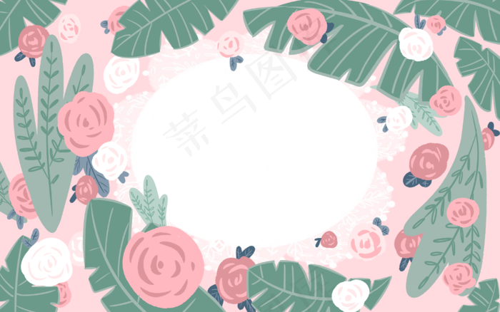 婚礼邀请函玫瑰粉色PNG结婚装(4000X2500(DPI:300))psd模版下载