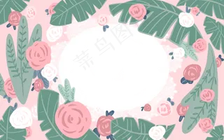 婚礼邀请函玫瑰粉色PNG结婚装