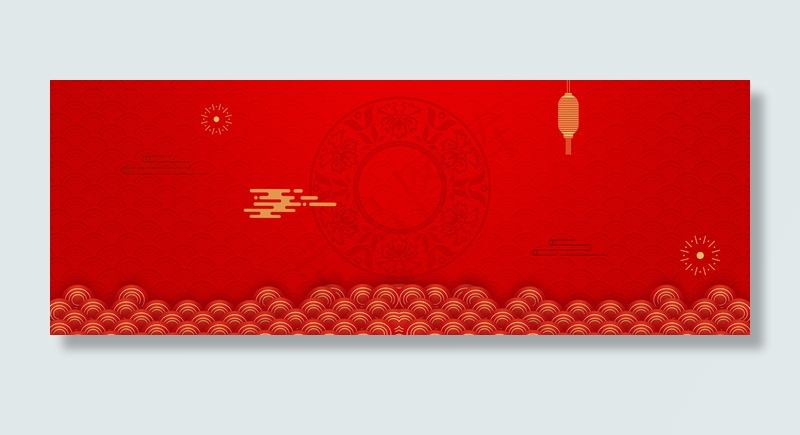 中国风恭贺新春晚会签到海报背景psd