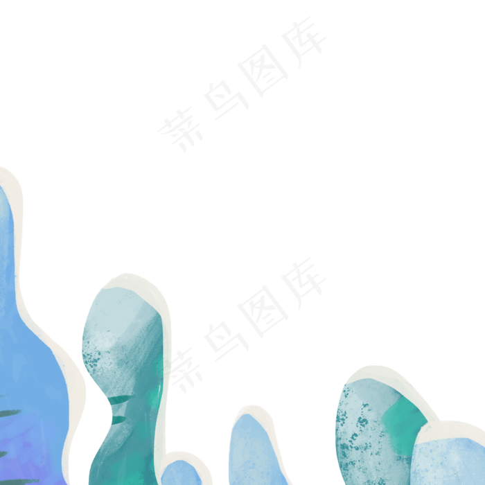 卡通春天植物装饰下载(2000X2000(DPI:300))psd模版下载