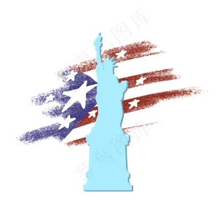 简约风格美国纽约地标,免抠元素