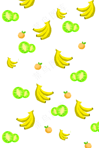 水果的香蕉猕猴桃