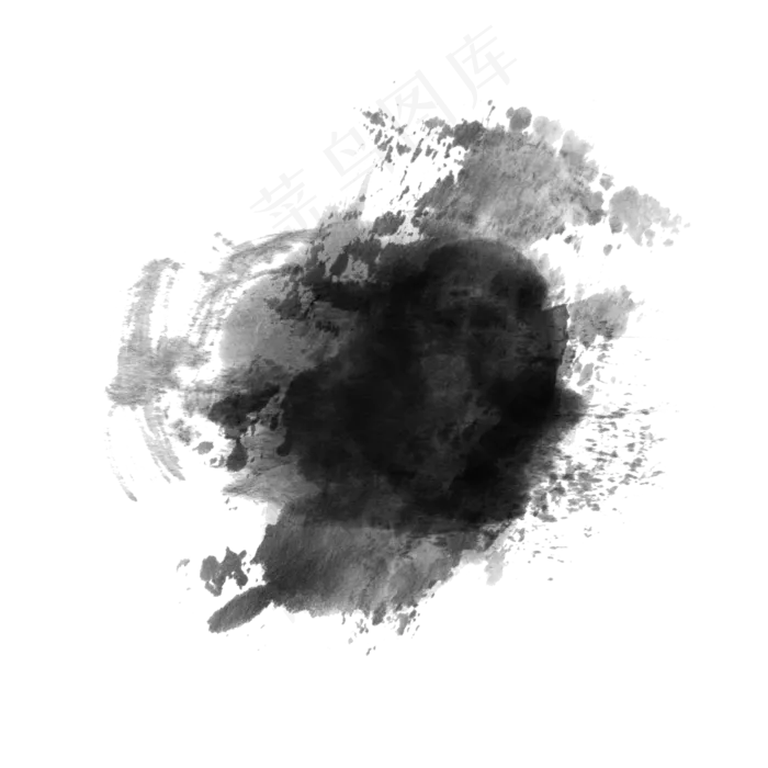 墨迹水墨黑色喷墨(2362X2362(DPI:300))psd模版下载